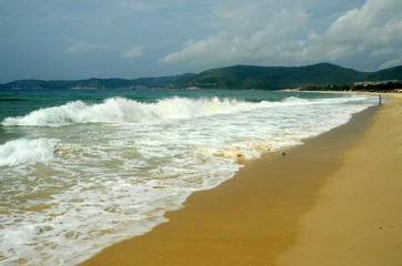 Surf on Hainan Island, China, Sanya, Yaluvan Bay, may 2011