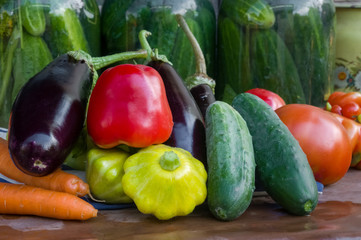 Various vegetables and spices. Ecological products of own cultivation