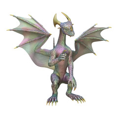 Obraz premium 3D Rendering Fantasy Dragon on White