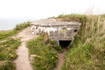 Maschinengewehrbunker Bauform 58c, Bunkermuseum Hirtshals, Jütland, Dänemark. Bunker des...