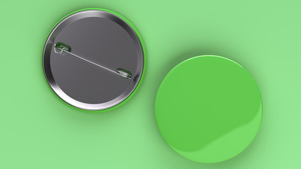 Blank green badge on green background