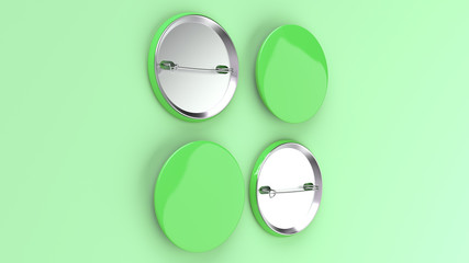 Blank green badge on green background