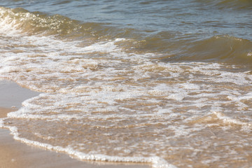 Fototapeta na wymiar waves water beach north sea