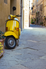 scooter at the empty street © Sergii Mostovyi