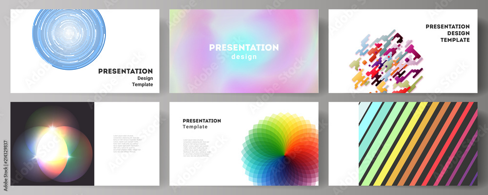Poster the minimalistic abstract vector illustration of the editable layout of the presentation slides desi