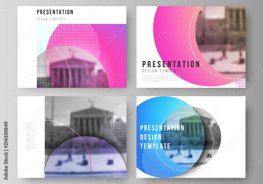 Poster the minimalistic abstract vector illustration of the editable layout of the presentation slides desi