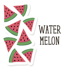 Watermelon Style Vector Illustration food fruit sweet