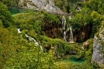 Naklejka na ściany i meble Plitvice waterfall lakes