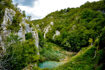 Fototapeta na wymiar Plitvice waterfall lakes