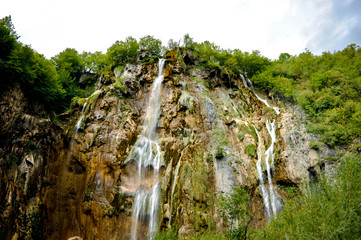 Fototapeta na wymiar Plitvice waterfall lakes