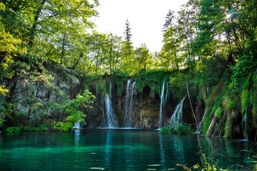 Tableau sur plexiglas Paysages Plitvice waterfall lakes  © Stuhlmuller Monica