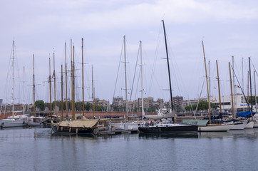 Fototapeta na wymiar Port de Barcelone