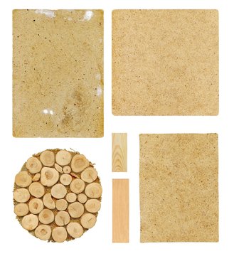 Surface Plywood Texture Set  Isolated On White