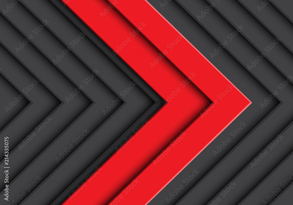 Aufkleber abstract double red arrow gray pattern design modern futuristic background vector illustration.