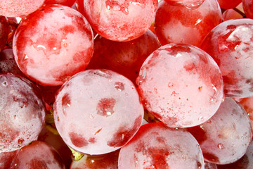 Ripped red grapes