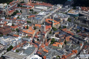 Foto op Aluminium Luftaufnahme Stadt Braunschweig / Aerial view of Brunswick (Germany) © rammi76