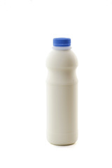 pasteurized milk bottle isolated on white background