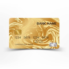 Colorful credit card template design. Vector illustration. 