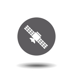 satellite icon vector, solid illustration, pictogram isolated on white