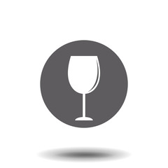 The wineglass icon. Goblet symbol. Flat Vector illustration