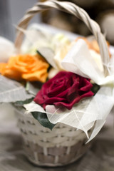 Varied flowers of colors for wedding decoration