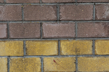 old brick wall texture background,white-yellow-brown brick wall