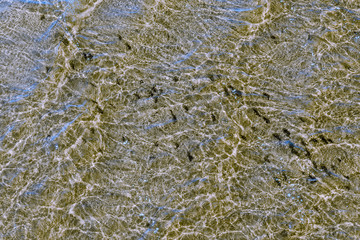 Sandy seabed, top view - beautiful water texture