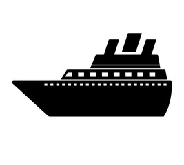 Obraz premium Ship icon vector. Simple vector for graphic and web design.Shippings symbol. Flat vector sign isolated on white background.