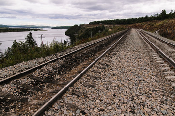 Fototapeta na wymiar free rail way Baikal Amur Mainline