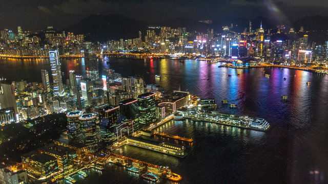 Kowloon and Hong Kong at night © David