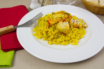 riz au poulet