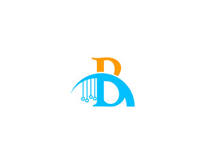 b letter tech logo