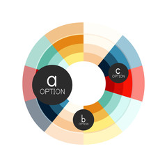 Obraz premium Abstract colorful geometric option infographics design template with sample abc options. Abstract background for business presentation or information banner