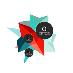 Abstract colorful geometric option infographics design template with sample abc options. Abstract background for business presentation or information banner