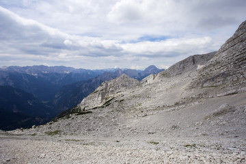 Fototapeta na wymiar Julian alps in Slovenia landscape