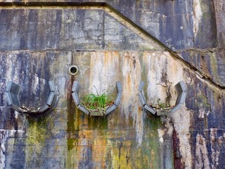 industrial detail, green and concrete, Amager. Danmark