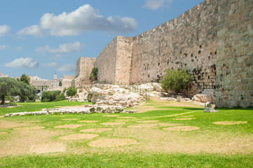 Walls of the ancient holy Jerusalem
