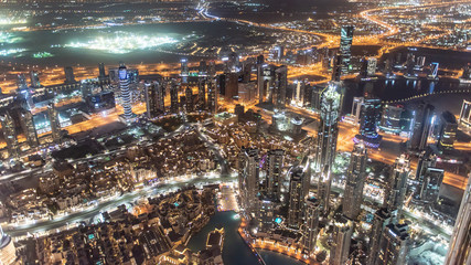 Dubai  from the top Burj khalifa