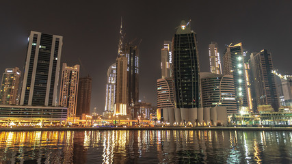 Fototapeta na wymiar Dubai sky line from the creek