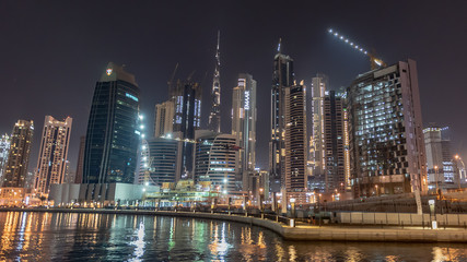 Fototapeta na wymiar downtown Dubai from the creek