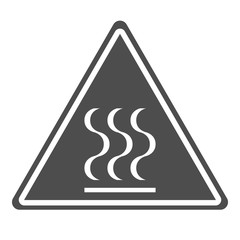 CAUTION HOT SURFACE sign. Vector.