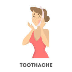 Patient suffering from a strong toothache