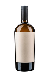 bottle of wine isolated on white background