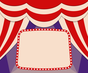 Poster Template with retro circus banner. Design for presentation, concert, show - obrazy, fototapety, plakaty