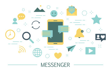 Messenger concept illustration