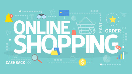 Online shopping concept illustration