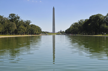 Washington Monument, Lincoln Memorial Reflecting Pool, Washington D.C., USA