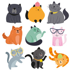 cat character vector design