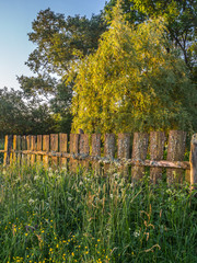 An old wooden fence