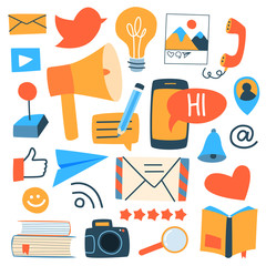 Social network icon set